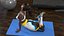 Dark Skin Fitness Woman Rigged for Cinema 4D