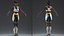Dark Skin Fitness Woman Rigged for Cinema 4D