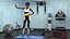Dark Skin Fitness Woman Rigged for Cinema 4D