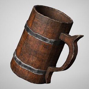 Medieval Wooden Mug - Oak Viking Tankard