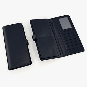 long wallet black set design 3D model