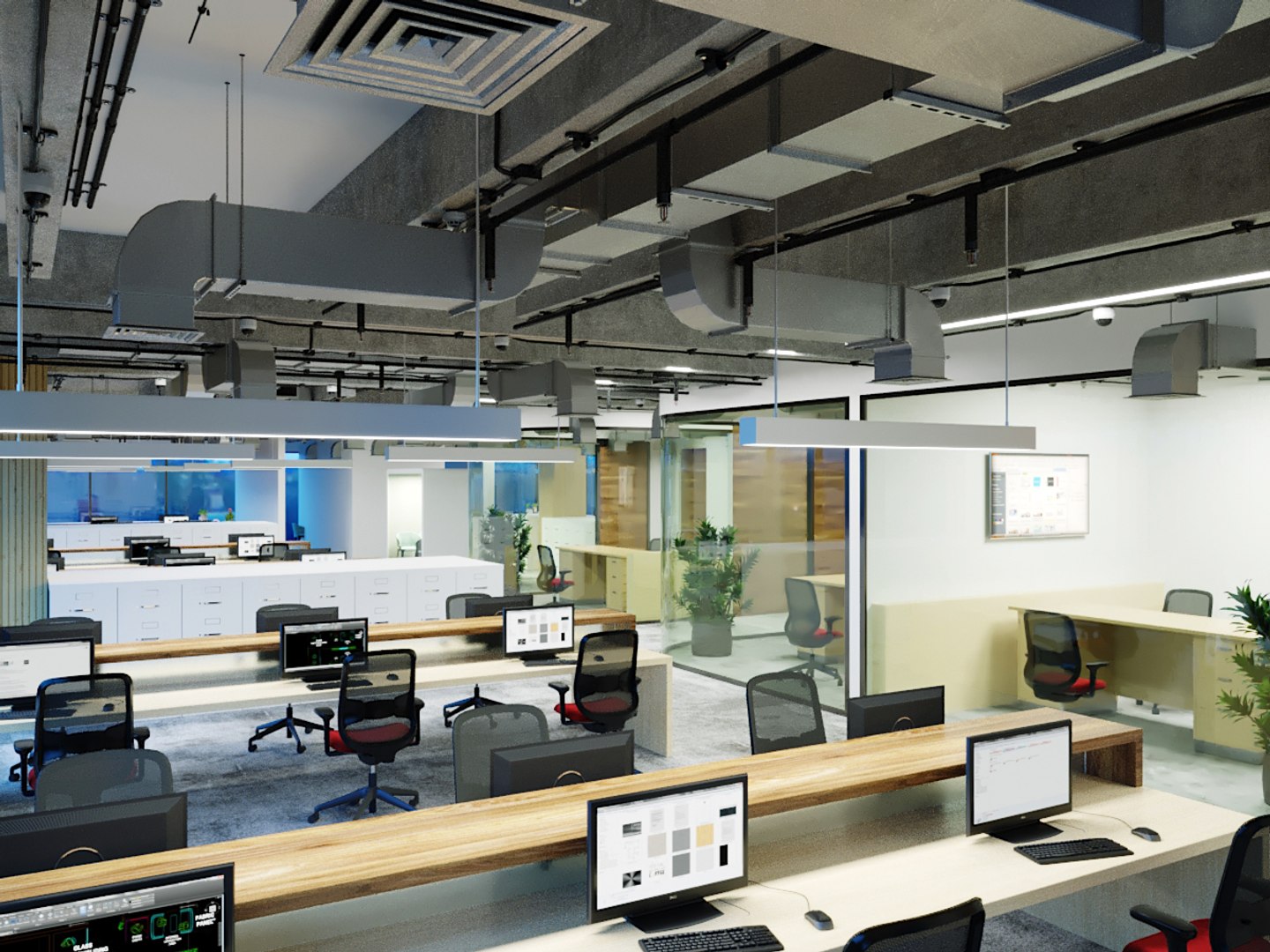 Office Space Model - TurboSquid 1384608