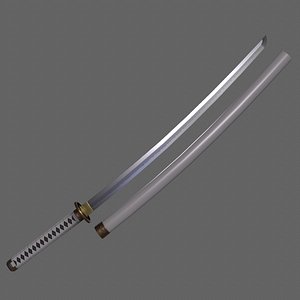 PBR Katana Japanese Sword White Ver.2