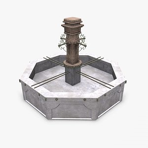 Old Fountain Low-poly PBR