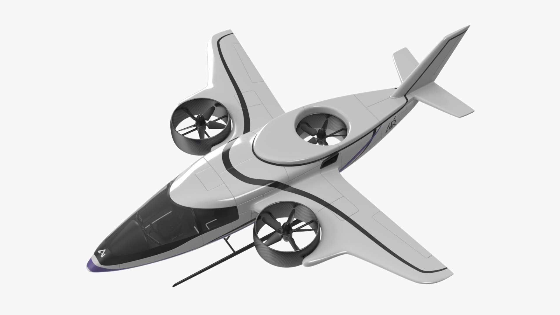 eVTOL Air Taxi 3D model preview