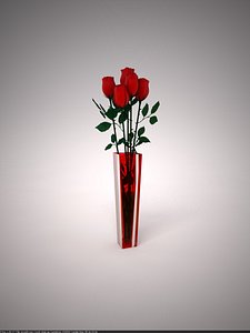 3dsmax boket roses