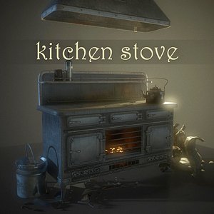 Antique kitchen stove pack pbr