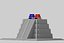 Pyramide aztèque simple de dessin animé Low Poly