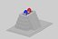 Pyramide aztèque simple de dessin animé Low Poly