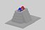 Pyramide aztèque simple de dessin animé Low Poly