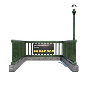 3D Subway entrance model