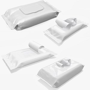 Wet Wipes Packages Collection model