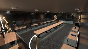 Electronics store devices and furniture 3D