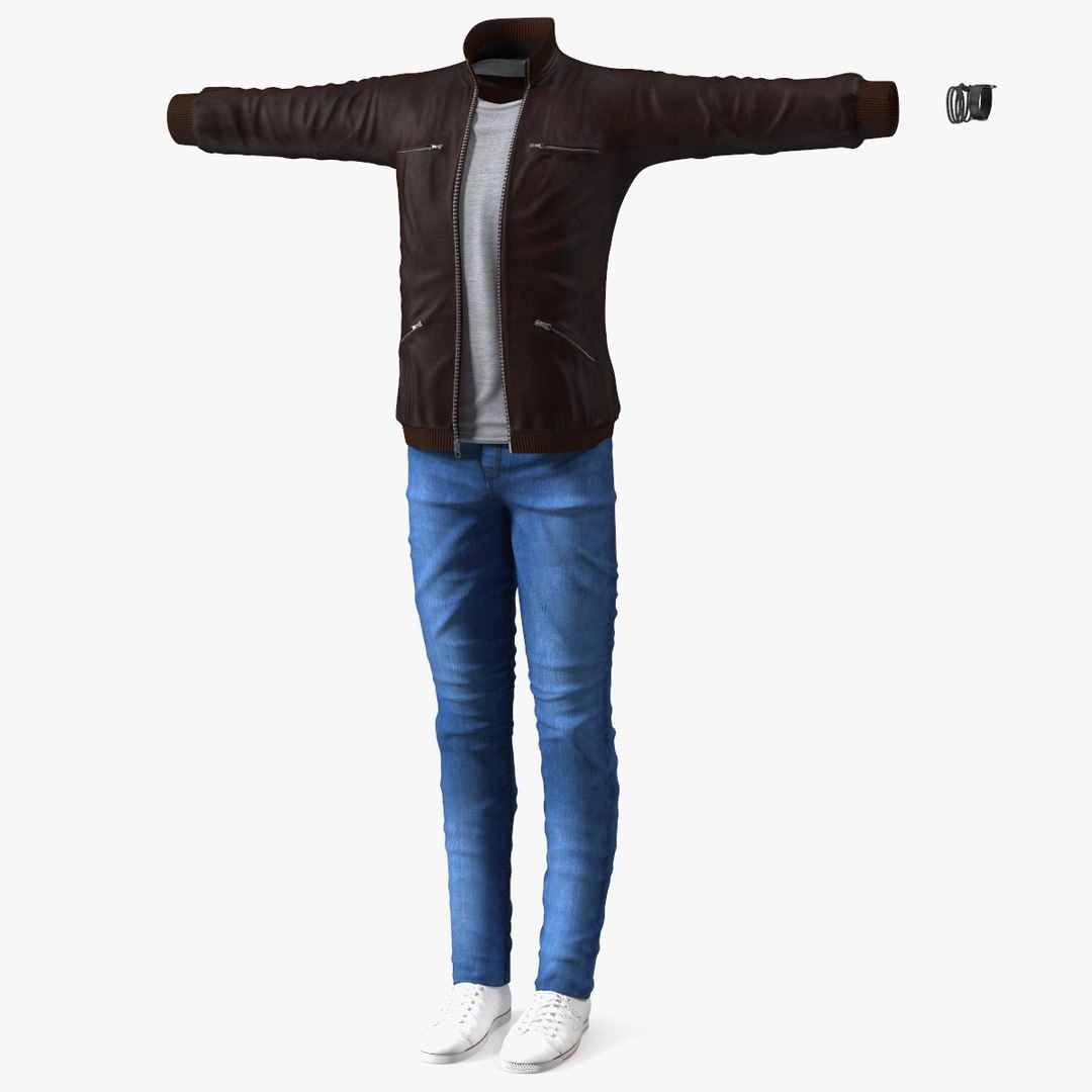 Teenage Boy Street Outfit 3D model preview
