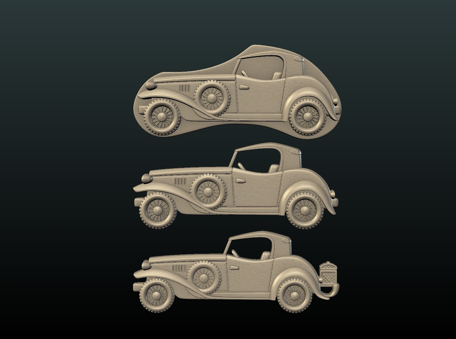 3D car relief model - TurboSquid 1332754