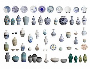 Chinese Blue and White Porcelain Chinese porcelain 3D model