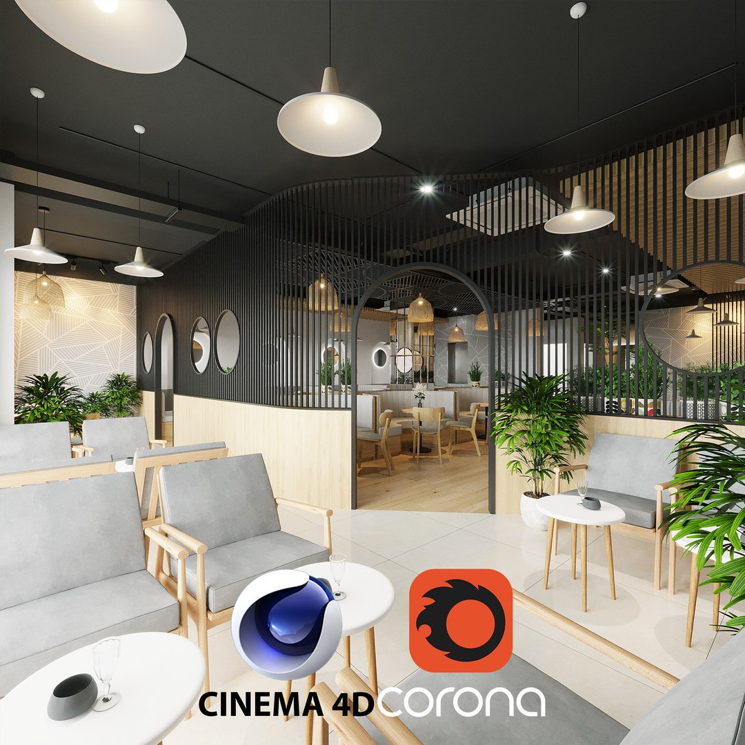 3D model Cafe Design 15 for Cinema 4D - TurboSquid 1975022