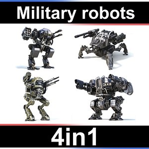 Military robots set 4in1