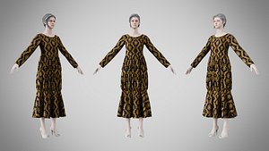Dress 25 Black Gold Empress Velvet
