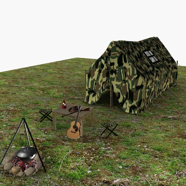 3D Camping scene