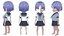 Anime Chibi School Girl 2 Ariako w pełni uzbrojona