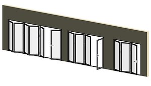 Folding Door Revit Parametric model
