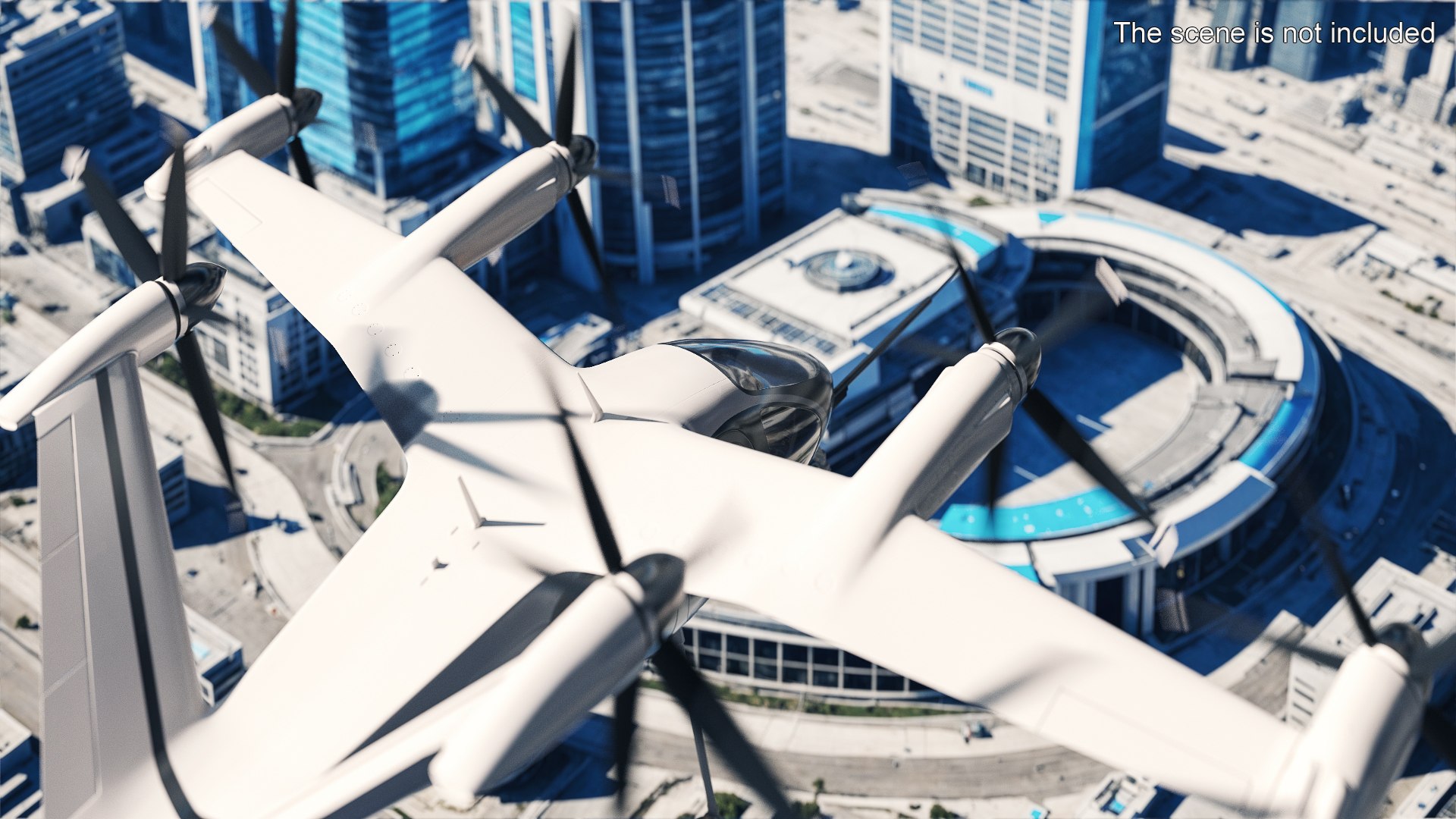 Flying Urban Air Mobility Taxi 3D Model - TurboSquid 2408054