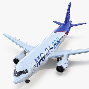 3D twinjet airliner mc 21-200