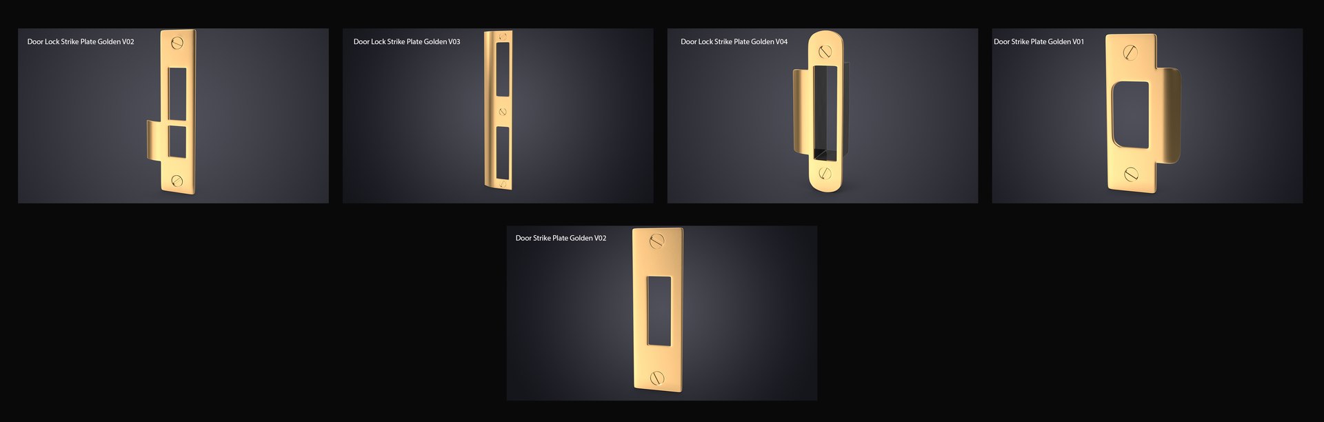 Golden DoorKnob Lock Key Latch Hinge Collection V01 3D model https://p.turbosquid.com/ts-thumb/1k/YMI9Pm/MT/doorstrikeplategolden_context/jpg/1624899319/1920x1080/fit_q87/ec787e3814de84dff9839383a313b60b2ea8911d/doorstrikeplategolden_context.jpg