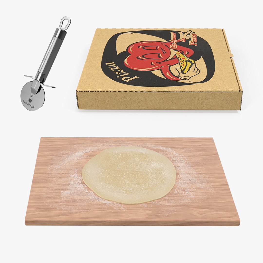 Pizza Prepearing Collection 3D model preview