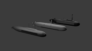 Next-Generation ROK Unmanned Submarine 3D model