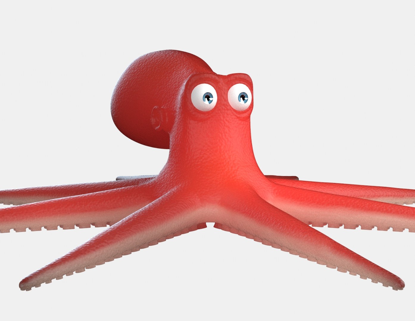 Rigged Cartoon Octopus 3d Model