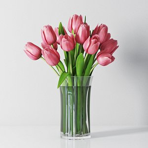 3d tulips model