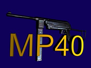 mp40 submachine gun 3d max