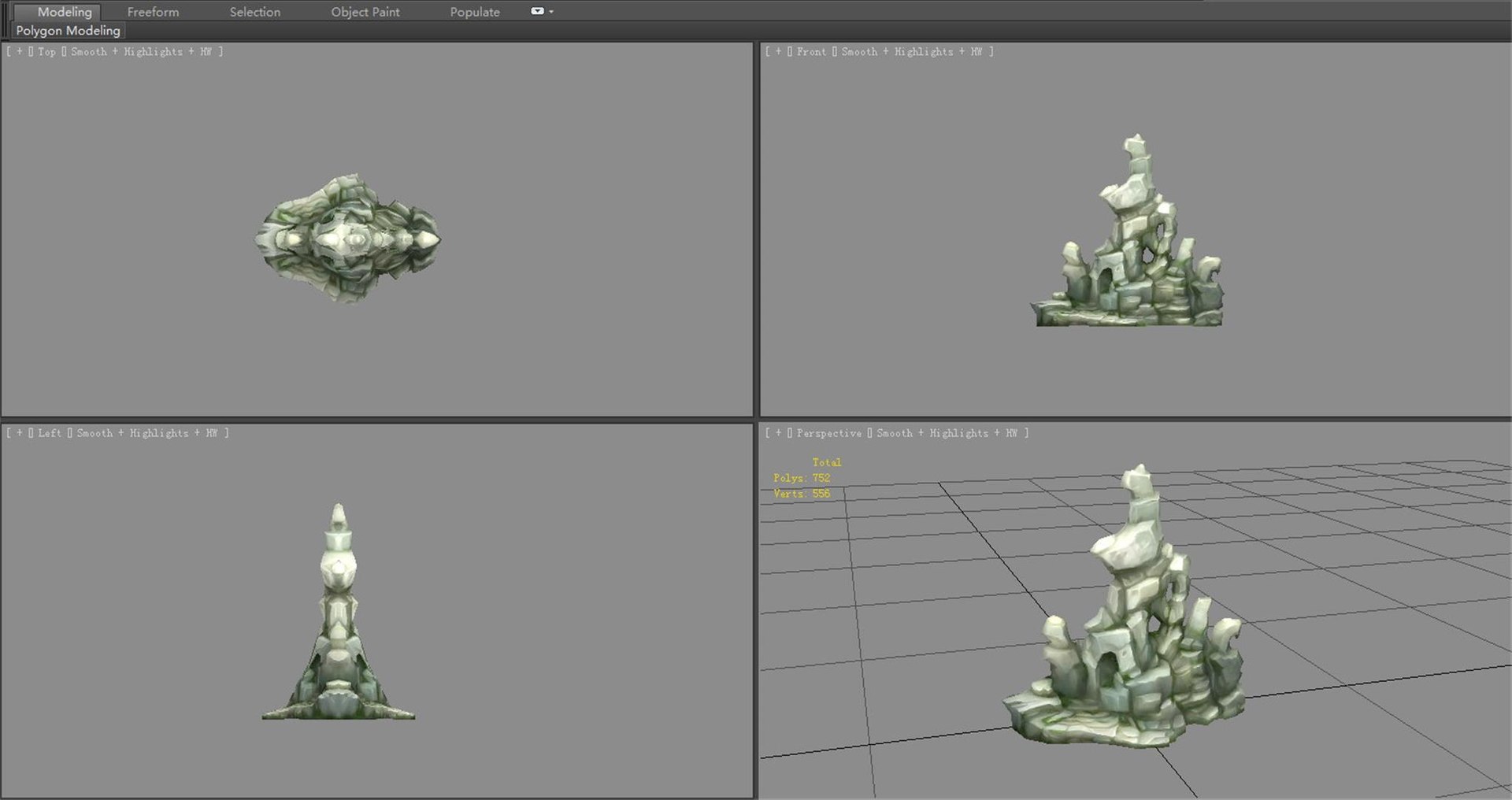 3D Rockery Stones - Decorative Rock - Landscape Rockery Model ...