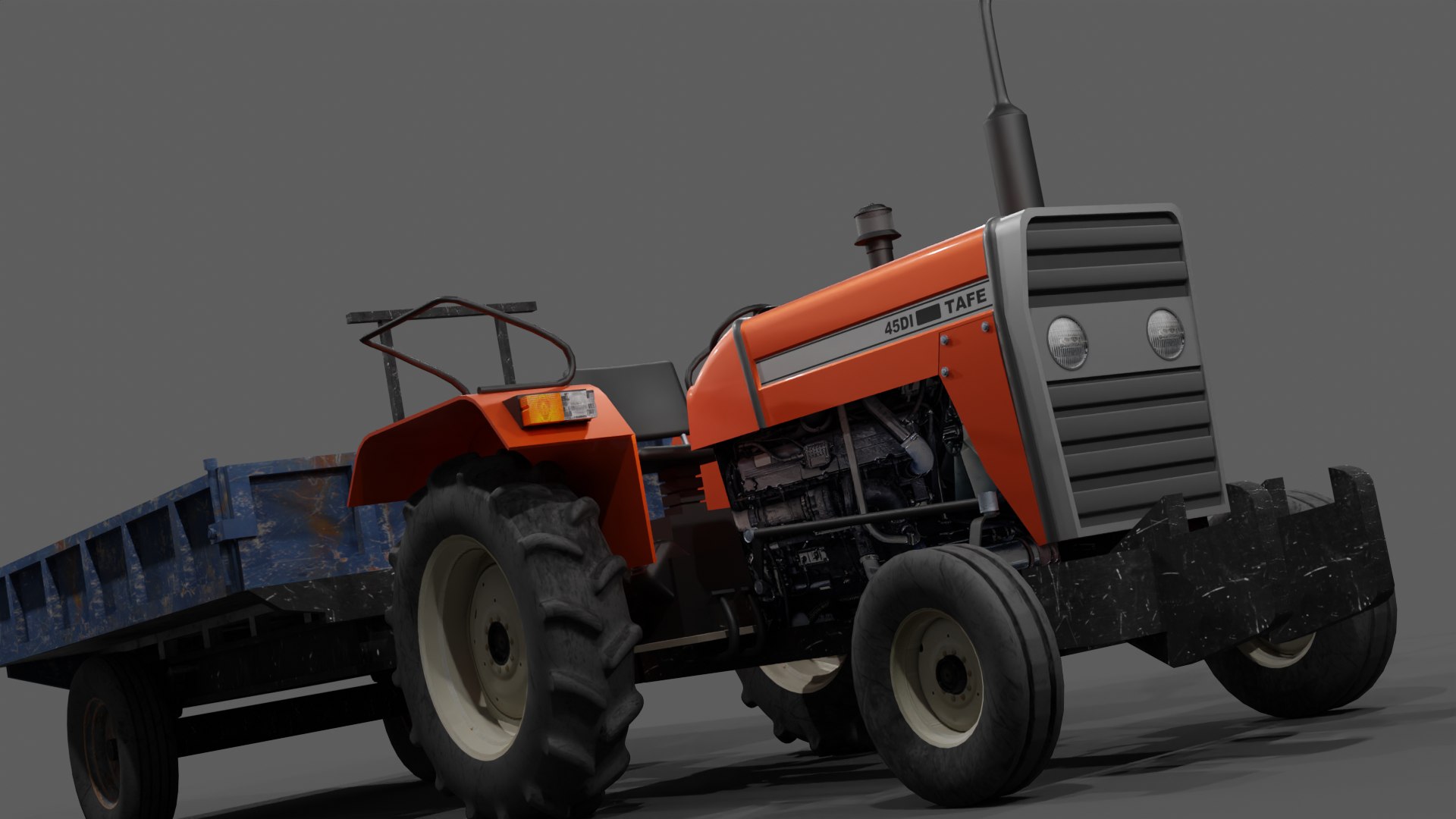 3D Tafe Tractor Model - TurboSquid 2032418