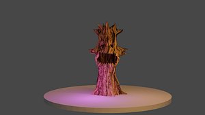 3D model cartoonish tree