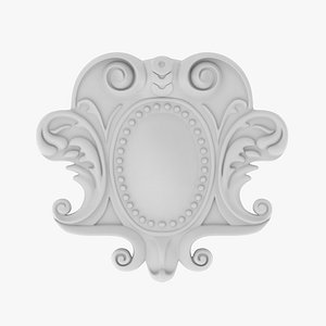Cartouche Ornament 003 3D