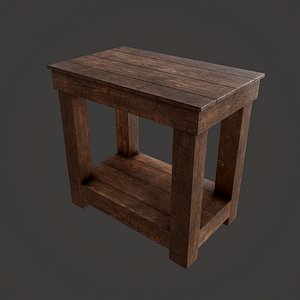 3D wooden table