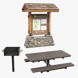 national park elements 3D model