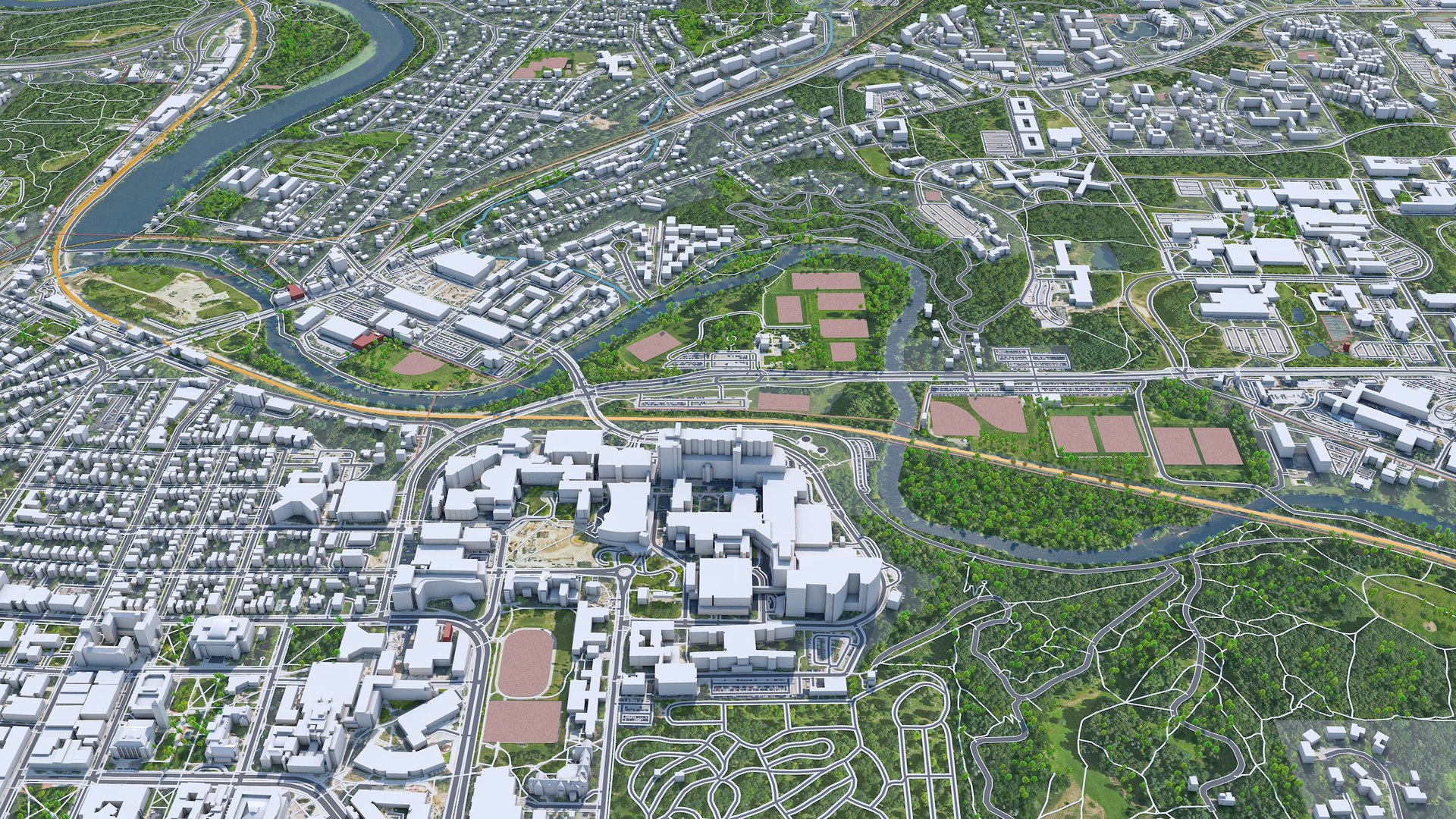 City Area Building Model - TurboSquid 1608558