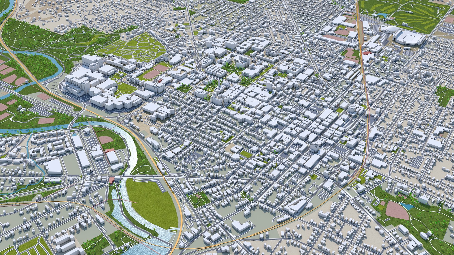 City Area Building Model - TurboSquid 1608558