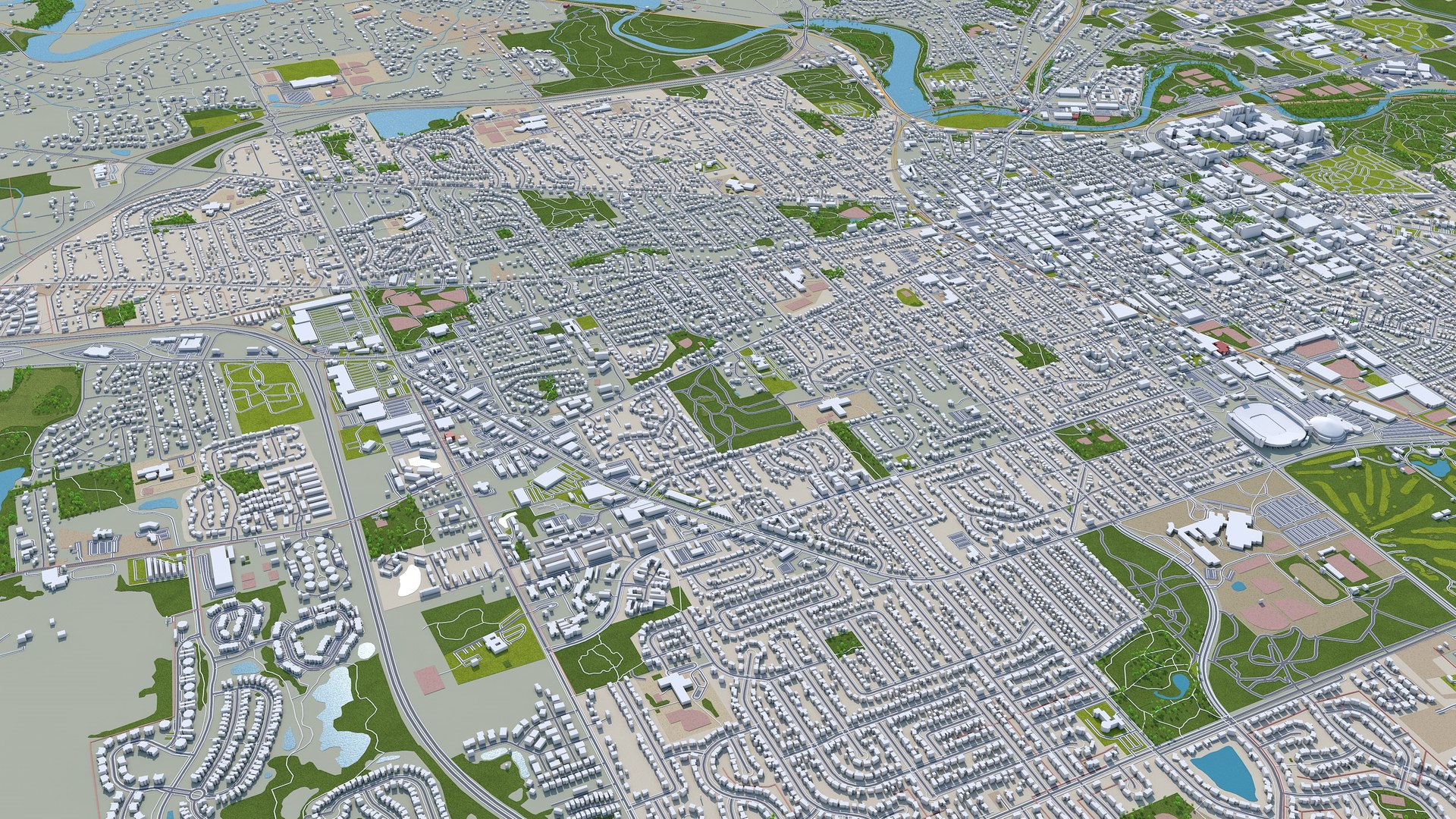City Area Building Model - TurboSquid 1608558