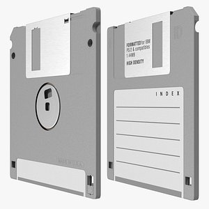 High Density Floppy Disk 3D