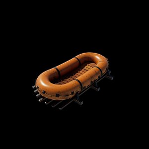Rescue boat 3D model