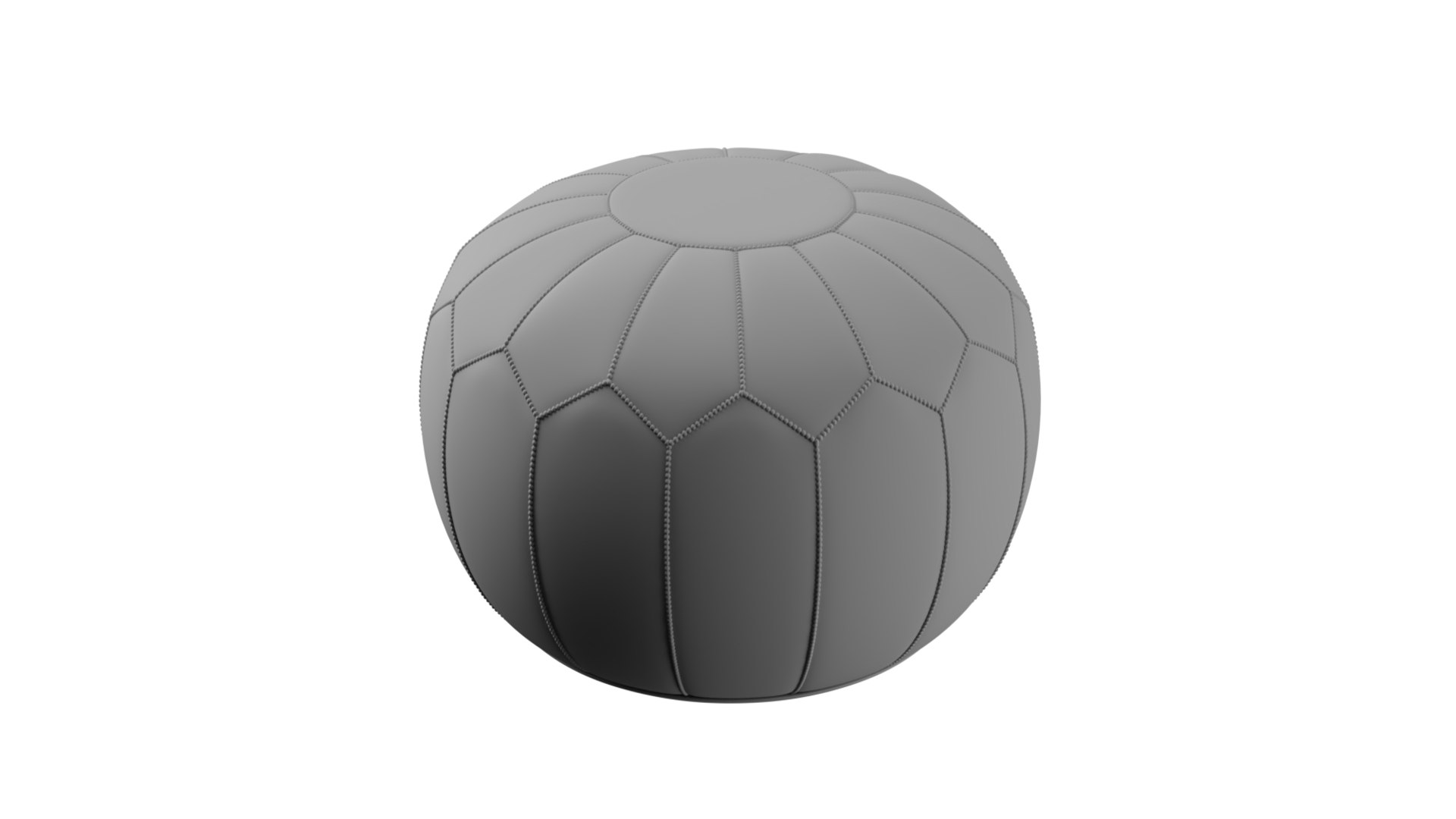 Round Leather Pouffe 3D Model - TurboSquid 2228567