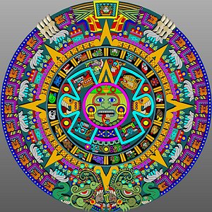 aztec calender sunstone 3d dwg
