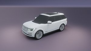 3D range rover 2020 model