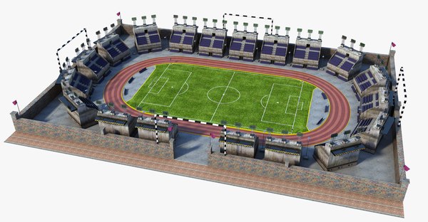 3D soccer stadium model