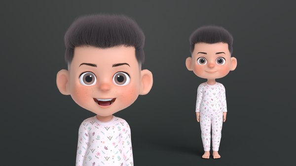 3D Cartoon Boy Character